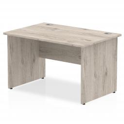 Impulse 1200 x 800mm Straight Desk Grey Oak Top Panel End Leg I003085