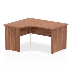 Dynamic Impulse 1400mm Left Hand Desk Walnut Top Panel End Leg I003871