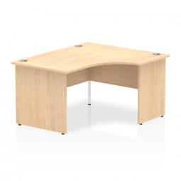 Dynamic Impulse 1400mm Right Crescent Desk Maple Top Panel End Leg I003874