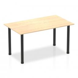 Dynamic Impulse 1400mm Straight Table Maple Top Black Post Leg BF00375