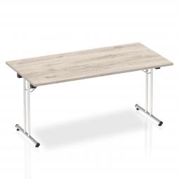 Dynamic Impulse 1600mm Folding Rectangular Table Grey Oak Top I003270