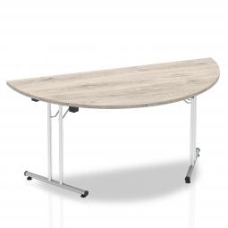 Dynamic Impulse 1600mm Folding Semi circle Table Grey Oak Top I003272