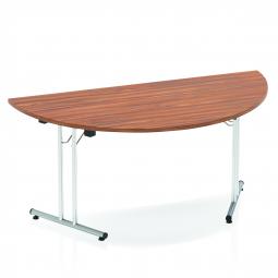 Dynamic Impulse 1600mm Folding Semi circle Table Walnut Top I000703