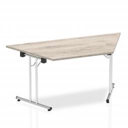 Dynamic Impulse 1600mm Folding Trapezium Table Grey Oak Top I003273