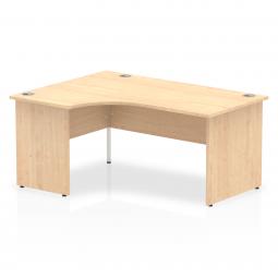 Dynamic Impulse 1600mm Left Crescent Desk Maple Top Panel End Leg I000453