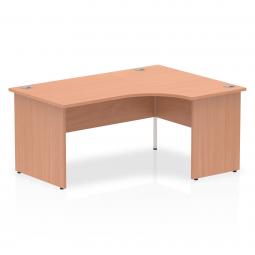 Impulse 1600mm Right Crescent Desk Beech Top Panel End Leg I000388