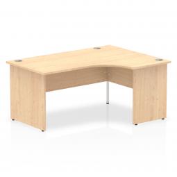 Dynamic Impulse 1600mm Right Crescent Desk Maple Top Panel End Leg I000454