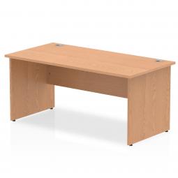 Impulse 1600 x 800mm Straight Desk Oak Top Panel End Leg I000830