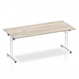 Dynamic Impulse 1800mm Folding Rectangular Table Grey Oak Top I003271