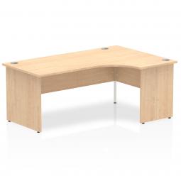 Dynamic Impulse 1800mm Right Crescent Desk Maple Top Panel End Leg I000456