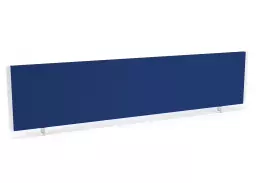 Impulse Straight Screen W1800 x D25 x H400mm Blue With White Frame - I004627