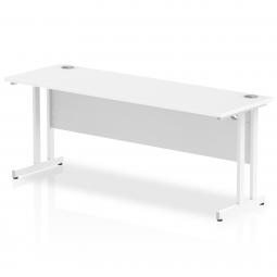 Impulse 1800x600mm Straight Desk White Top White MI002204