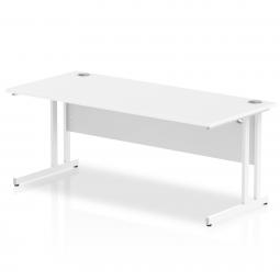 Impulse 1800x800mm Straight Desk White Top White MI002194