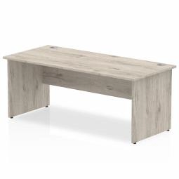 Impulse 1800 x 800mm Straight Desk Grey Oak Top Panel End Leg I003091