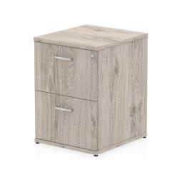 Impulse 2 Drawer Filing Cabinet Grey Oak I003241