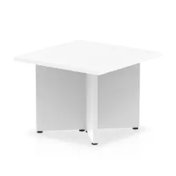 Dynamic Impulse W600 x D600 x H435mm Square Coffee Table Panel Arrowhead Leg White Finish - I003423