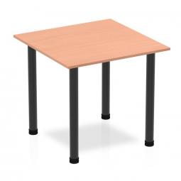 Dynamic Impulse 800mm Square Table Beech Top Black Post Leg BF00361