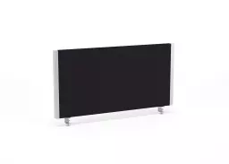 Impulse Straight Screen W800 x D25 x H400mm Black With Silver Frame - I000271