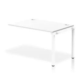 Impulse Single Row Bench Desk Extension Kit W1200 x D800 x H730mm White Finish White Frame - IB00363