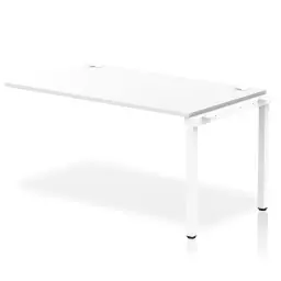 Impulse Single Row Bench Desk Extension Kit W1400 x D800 x H730mm White Finish White Frame - IB00375
