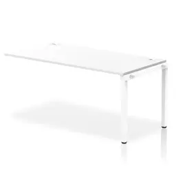 Impulse Single Row Bench Desk Extension Kit W1600 x D800 x H730mm White Finish White Frame - IB00387