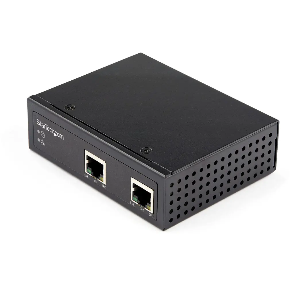 StarTech.com Industrial Single Port Gigabit PoE Extender 60W 100m