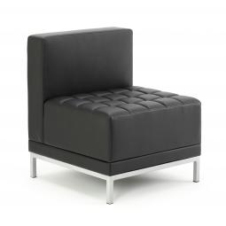 Infinity Modular Straight Back Sofa Black Soft Bonded Leather BR000200
