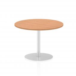 Dynamic Italia 1000mm Poseur Round Table Oak Top 725mm High Leg ITL0146