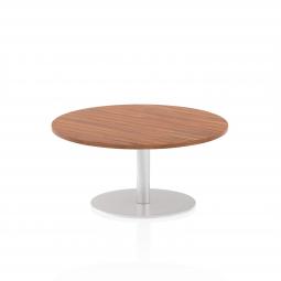 Dynamic Italia 1000mm Poseur Round Table Walnut Top 475mm High Leg ITL0137