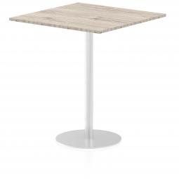 Dynamic Italia 1000mm Poseur Square Table Grey Oak Top 1145mm High Leg ITL0363