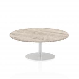 Dynamic Italia 1200mm Poseur Round Table Grey Oak Top 475mm High Leg ITL0159