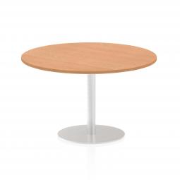 Dynamic Italia 1200mm Poseur Round Table Oak Top 725mm High Leg ITL0164