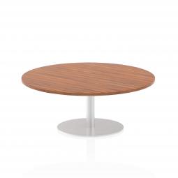 Dynamic Italia 1200mm Poseur Round Table Walnut Top 475mm High Leg ITL0155