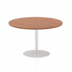 Dynamic Italia 1200mm Poseur Round Table Walnut Top 725mm High Leg ITL0161