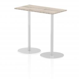 Dynamic Italia 1200 x 600mm Poseur Rectangular Table Grey Oak Top 1145mm High Leg ITL0243