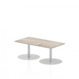 Dynamic Italia 1200 x 600mm Poseur Rectangular Table Grey Oak Top 475mm High Leg ITL0231