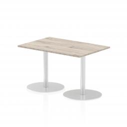 Dynamic Italia 1200 x 800mm Poseur Rectangular Table Grey Oak Top 725mm High Leg ITL0255