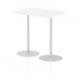 Dynamic Italia 1200 x 800mm Poseur Rectangular Table White Top 1145mm High Leg ITL0258