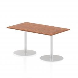 Dynamic Italia 1400 x 800mm Poseur Rectangular Table Walnut Top 725mm High Leg ITL0269