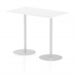 Dynamic Italia 1400 x 800mm Poseur Rectangular Table White Top 1145mm High Leg ITL0276