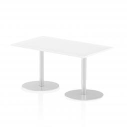 Dynamic Italia 1400 x 800mm Poseur Rectangular Table White Top 725mm High Leg ITL0270