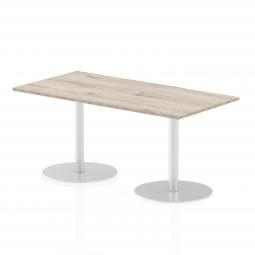 Dynamic Italia 1600 x 800mm Poseur Rectangular Table Grey Oak Top 725mm High Leg ITL0291