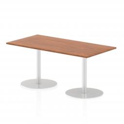 Dynamic Italia 1600 x 800mm Poseur Rectangular Table Walnut Top 725mm High Leg ITL0287