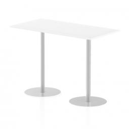 Dynamic Italia 1600 x 800mm Poseur Rectangular Table White Top 1145mm High Leg ITL0294