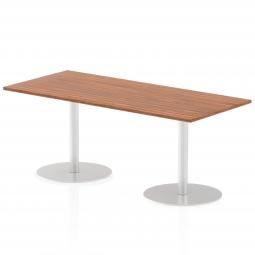 Dynamic Italia 1800 x 800mm Poseur Rectangular Table Walnut Top 725mm High Leg ITL0305