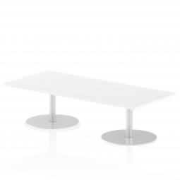 Dynamic Italia 1800 x 800mm Poseur Rectangular Table White Top 475mm High Leg ITL0300