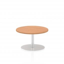 Dynamic Italia 600mm Poseur Round Table Oak Top 475mm High Leg ITL0104