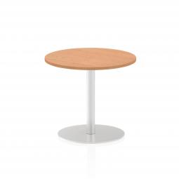 Dynamic Italia 600mm Poseur Round Table Oak Top 725mm High Leg ITL0110