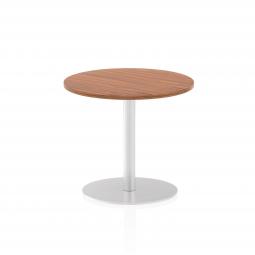 Dynamic Italia 600mm Poseur Round Table Walnut Top 725mm High Leg ITL0107