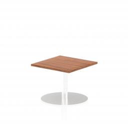 Dynamic Italia 600mm Poseur Square Table Walnut Top 475mm High Leg ITL0209